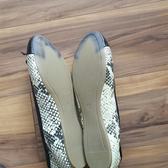 J.Crew Factory Coco Snake Print Flats Size 7.5 - Picture 4 of 8